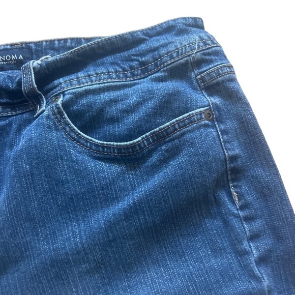 Womens Blue Denim Jeans Boot Cut Pants Sonoma Size 14 u - Picture 4 of 6